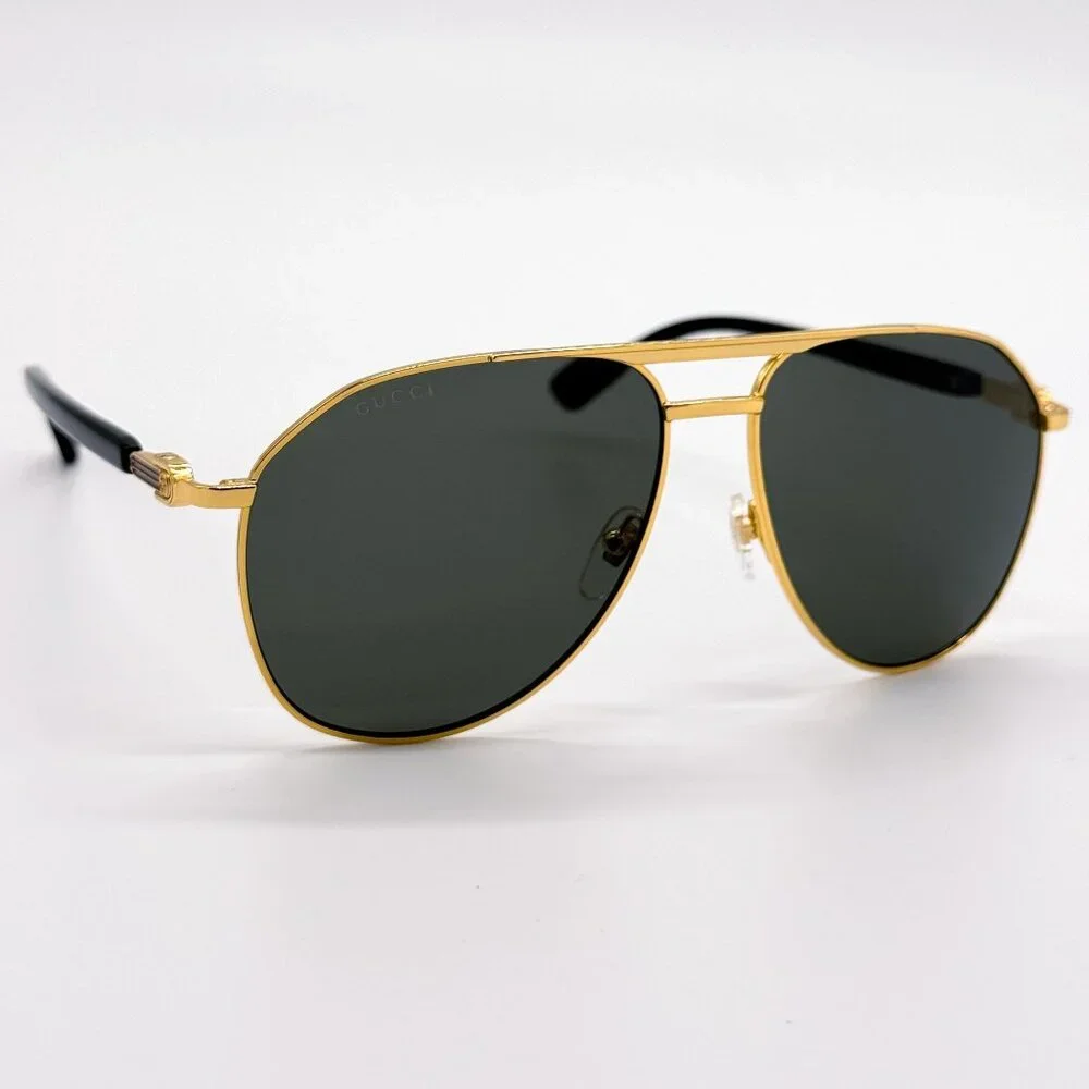 NEW GUCCI SUNGLASSES GG1220S 001 BLACK/GOLD UNISEX EYEWEAR